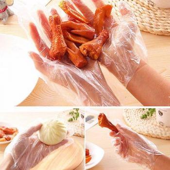 100PCS Disposable Plastic Gloves for Cooking and Cleaning