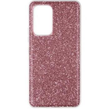 Cappuccio Rosa Per A53 5G: Silicone Semi‑Rigido + Paillette Rimovabili