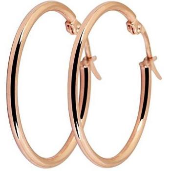 Akzent Damen Creolen 30 mm Edelstahl Ohrringe roségold 5130080-030