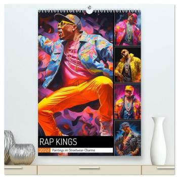 Rap Kings. Paintings im Streetwear-Charme (hochwertiger Premium Wandkalender 2024 DIN A2 hoch) Kunstdruck in Hochglanz