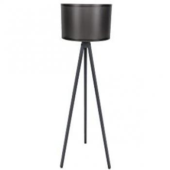 Lampada a piantana Tanganica in MDF nero, 38x38x145 cm, attacco E27 max 60W