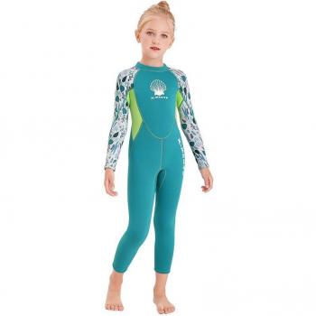 Traje de neopreno para buceo de niños y niñas 2,5mm en azul y rosa