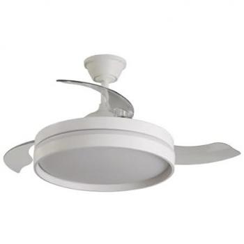Fabrilamp Ventilatore da Soffitto con Telecomando Dimmerabile DC “Mandarin”, 72 W, 3 CCT, 7200 lm – Bianco