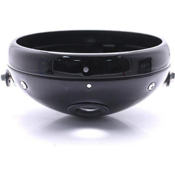 Faro LED Ajustable de 7 Pulgadas con Carcasa Negra Brillante/Mate para Motocicleta