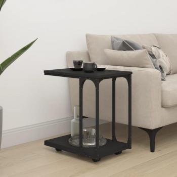 Mesa Deslizante VidaXL 50x35x55,5 cm Madeira Negra