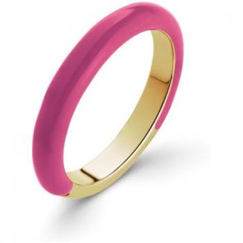 ESPRIT Damen-Fingerring 88873505 – Color Blocking, Edelstahl/Emaille