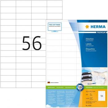 HERMA Self Adhesive Multi-Purpose Labels, 56 Labels Per A4 Sheet (4609)