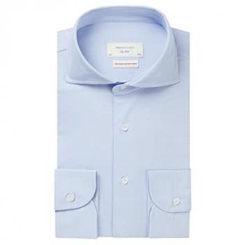 Profuomo Elegant Blue 2XL Japanese Knit Dress Shirt