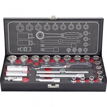 TOOLCRAFT 23-Piece Socket Bit Set Metric 3/8