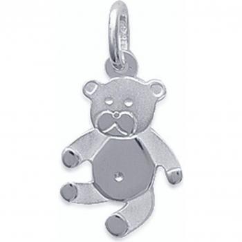 12x16 mm Silver Teddy Pendant from Les Trésors De Lily Collection