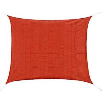 Voile d'ombrage 4 x 6 m en toile solaire Terracotta