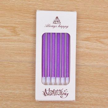 Bougies Festives Métallisées 6‑pièces – Garniture Gâteau Chromé