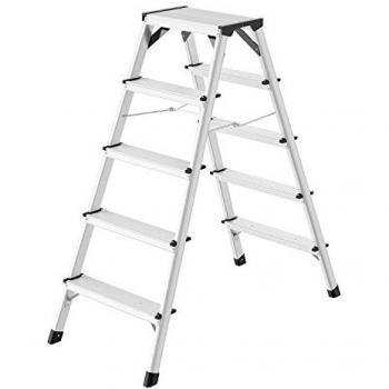 Hailo Vielzweckleiter D60 StandardLine alu 2x 5 Stufen, H: 120,0 cm alu