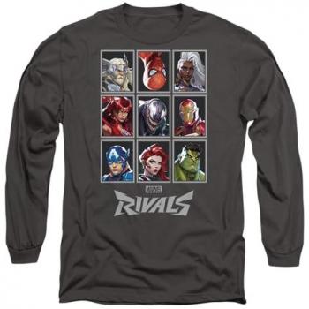 Light Graphite Rivals Character Long Sleeve T-Shirt – Marvel Edition