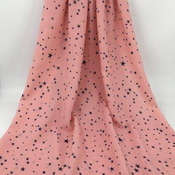 Soft White Starry Chiffon