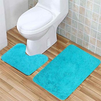 Anti-slip Coral Fleece Bathroom Mat Set