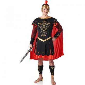 Disfraz de Centurión Romano masculino rojo y dorado