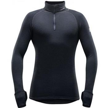 Devold Herren Merino Langarmshirt Zip Neck Größe XXL Farbe Schwarz
