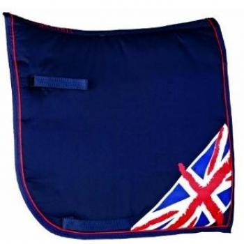 Cottage Craft Navy Blue Union Jack Saddle Pad – Size PONY