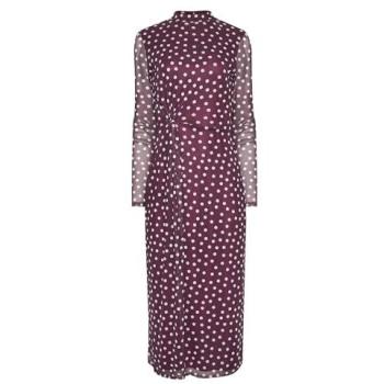 Women’s Tall Mesh Long Sleeve Max Dress in Burgundy, Size 22/24