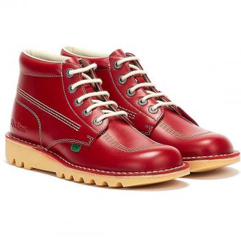 Kickers Kick Hi Herrenstiefel aus rotem Leder EU 45.5