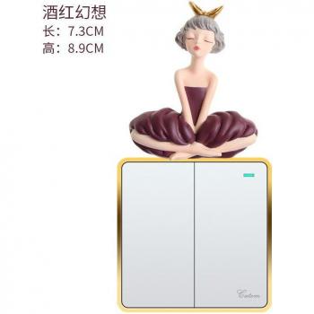 3D Cartoon Girl Switch Sticker