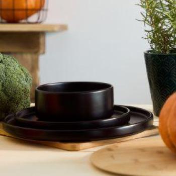 Bol d’assiette en céramique noire – 500 ml, 14 cm