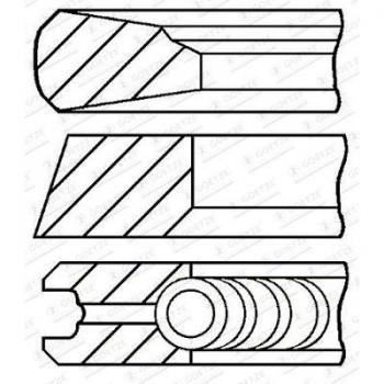 Piston Ring Assembly – Goetze Engine (Part No. 08‑444600‑00)