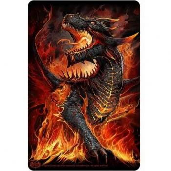 Draconis Metallkarte Schwarz/Orange Design