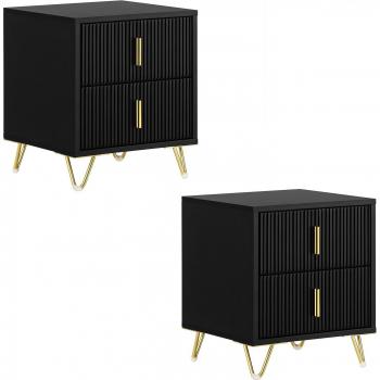Set Comodini Nero L40xH47xP40 cm – FBT115-SCHx2