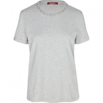 Max Mara Studio Women's T-Shirt Artur in Gray Size S