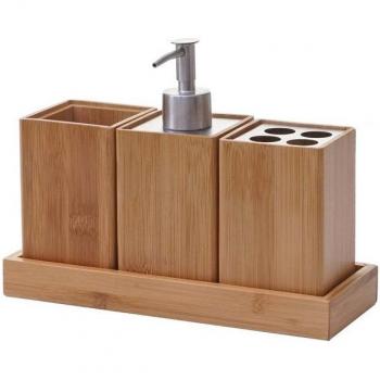 Bambus Badaccessoires Set, 4 Teile MCW-B85