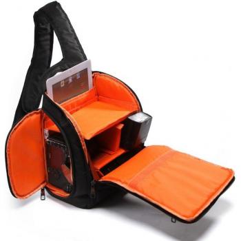 Sac à dos pour appareil photo reflex avec bandoulière noir