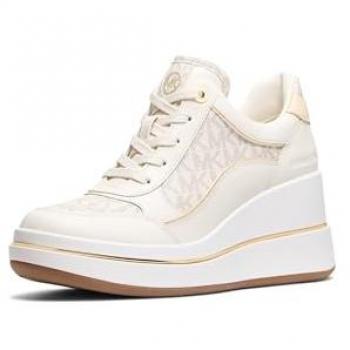 Emmy Signature Wedge Trainer, White, US 10 – Michael Kors Women’s Footwear