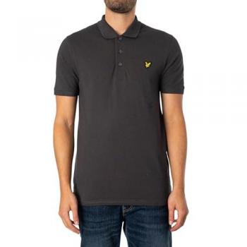 Lyle & Scott Einfarbiges Herren Poloshirt in Grau