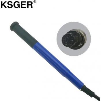 KSGER Estación de Soldadura OLED 9501 STM32: Puntas Metálicas, Enchufe GX12-5PIN y Cable 5C Silicona