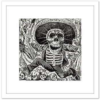 Artery8 White‑Mounted Guadalupe Skull Wall Decor 8x8