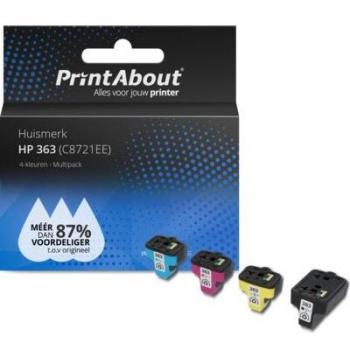 Cartouche 4 couleurs PrintAbout pour HP 363 (C8721EE)