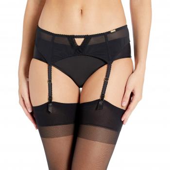 Women's Black Gossard Sheer Suspension Lingerie – S