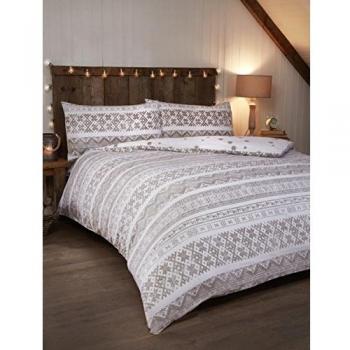 Couverture double SilentNight en coton brossé brun