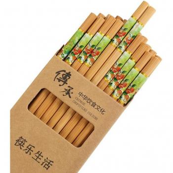 Koreanische Nanmu Holzstäbchen, 10 Paar, für gesunde Küche