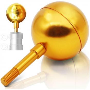 Boule décorative de mât 3 pouces en aluminium anodisé