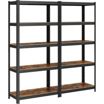 SONGMICS Scaffale Industriale 2 Ripiani 150 x 75 x 30 cm