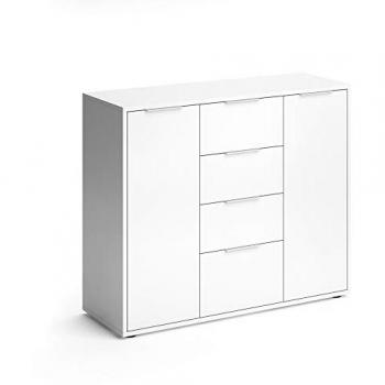 Cassettiera per Camera da Letto Leon 100x84 in Bianco