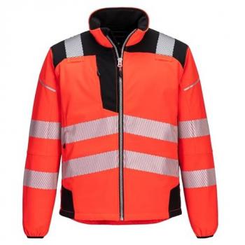Veste Softshell Rouge/Noir Haute-Visibilité PW3