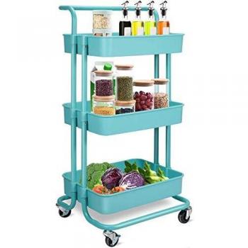 Tower Rack Serving Trolley – Office/Household (Blue)