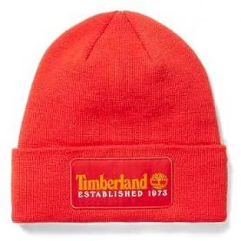 Gorro Rojo Unisex Timberland Established 1973 Talla Única Plástico