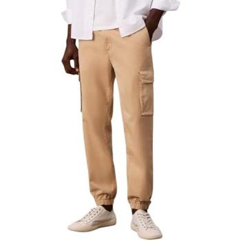 Men's Beige Calvin Klein Chino Trousers, Size L