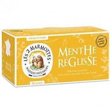 Tisane Menthe Réglisse BIO Les 2 Marmottes