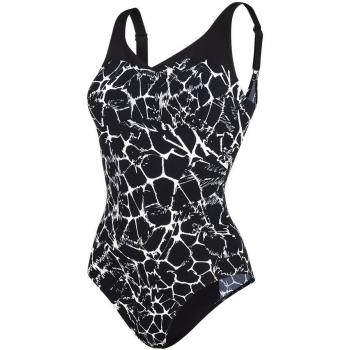 Speedo Aquabeam Bañador 1 Pieza para Mujer, Negro (Black / White), 46